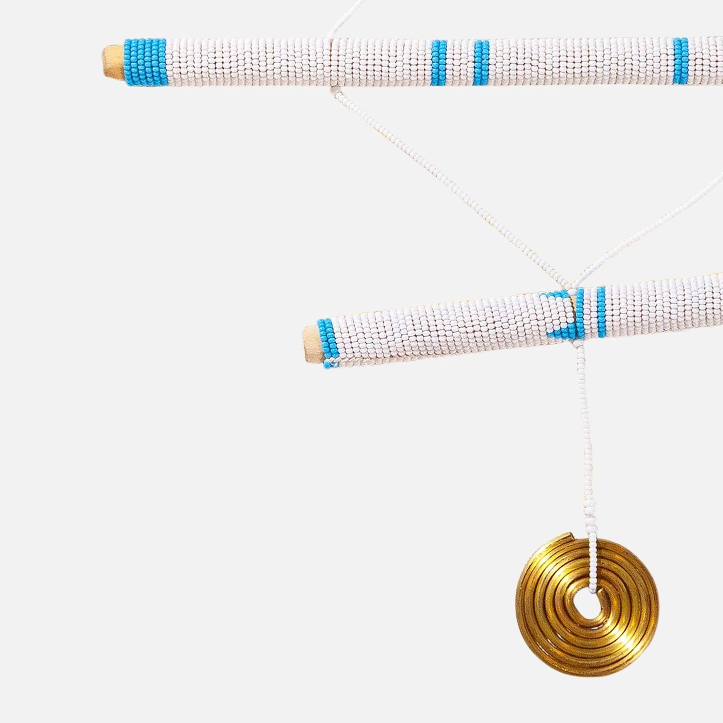 blue beaded mobile