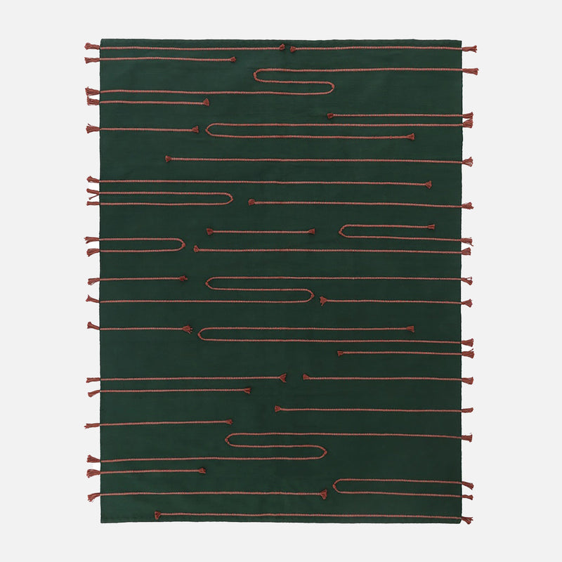 dark green rug