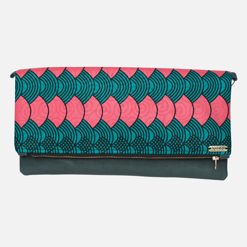 Funky Purses Ankara Turquoise Leather