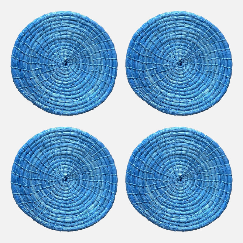 Sky Blue Designer Coasters 4 Set