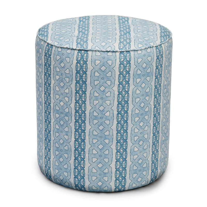 striped ottoman