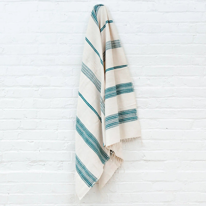 Tana Teal Bath Towels