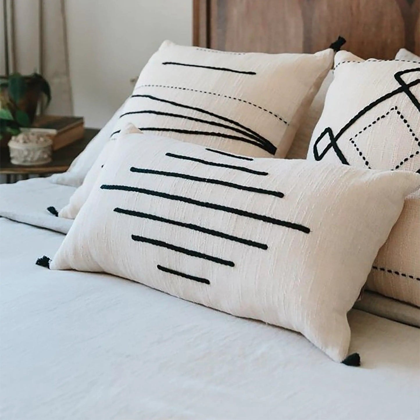 Zazi Cream Lumbar Pillow