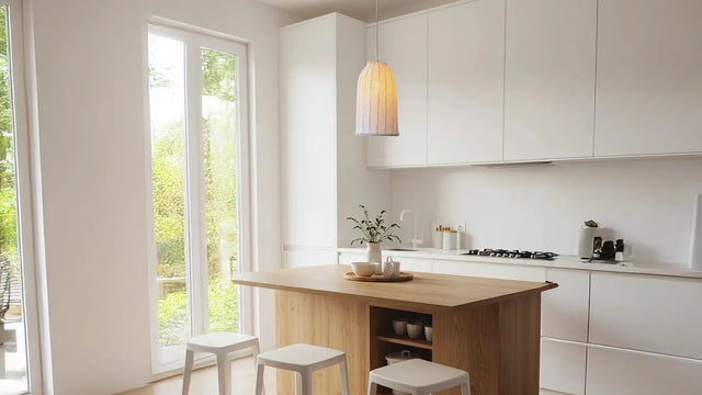 Kitchen with pendant over island, why lighting is important in a home
