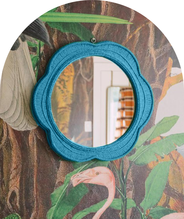 Modern Wall Mirror - White Naka