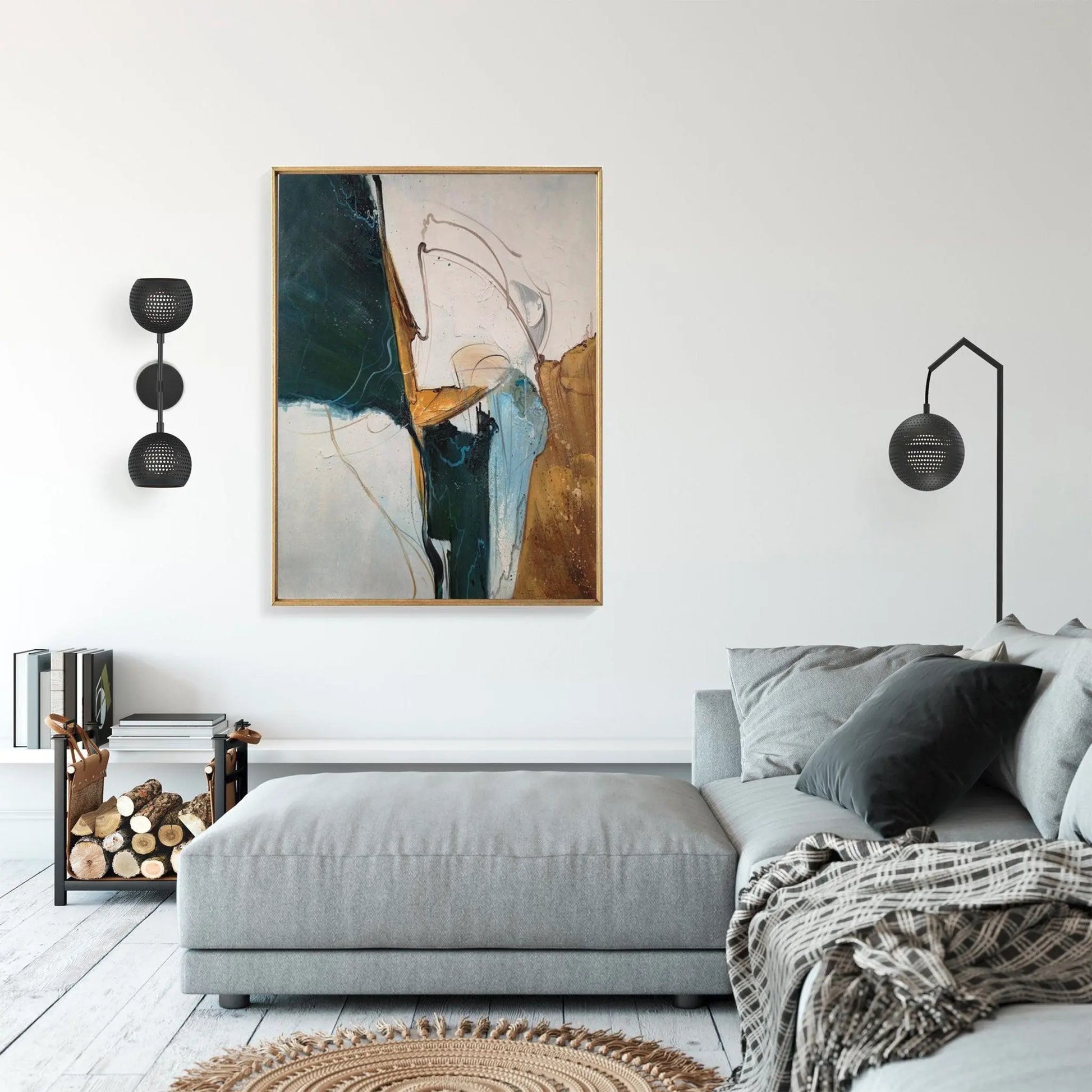 Amur Black Floor Lamp