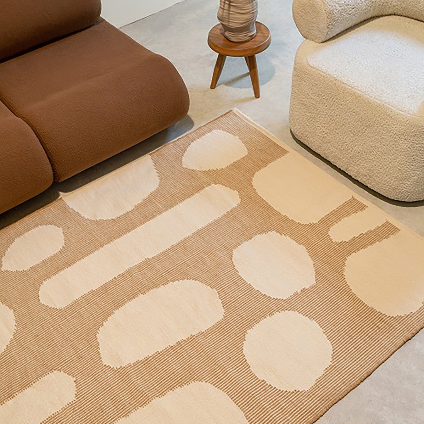 beige ivory area rug