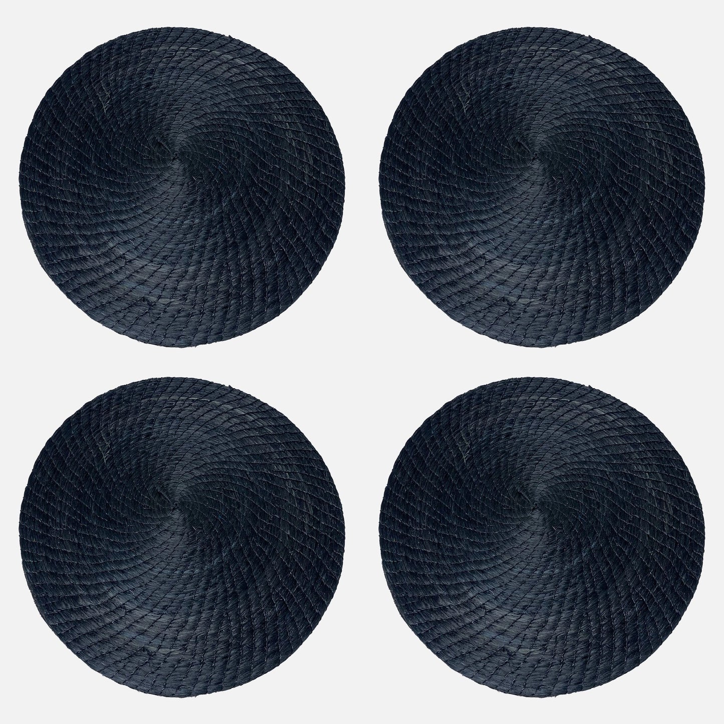 Black Round Placemats 4 Set