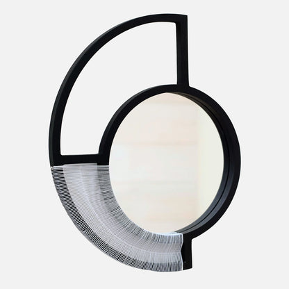 black wall mirror