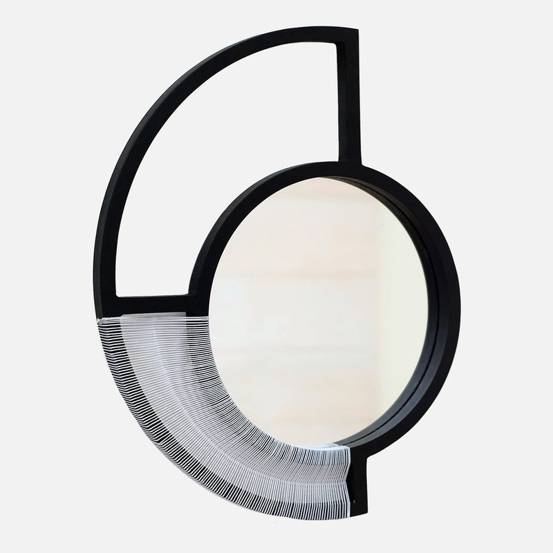 black wall mirror