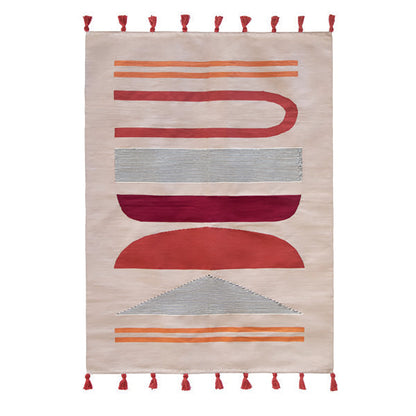 blue and orange rug