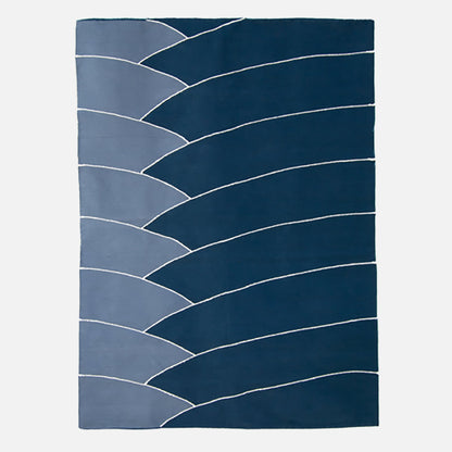 blue and white rug