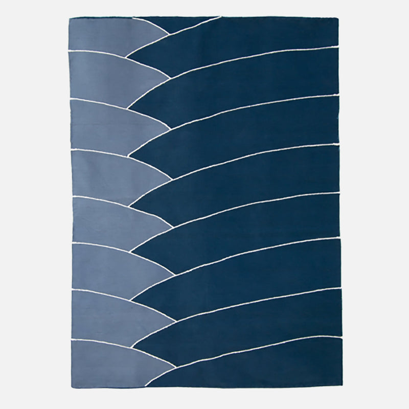 blue and white rug