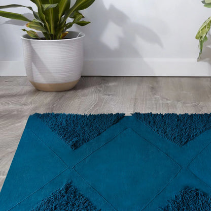 blue area rug