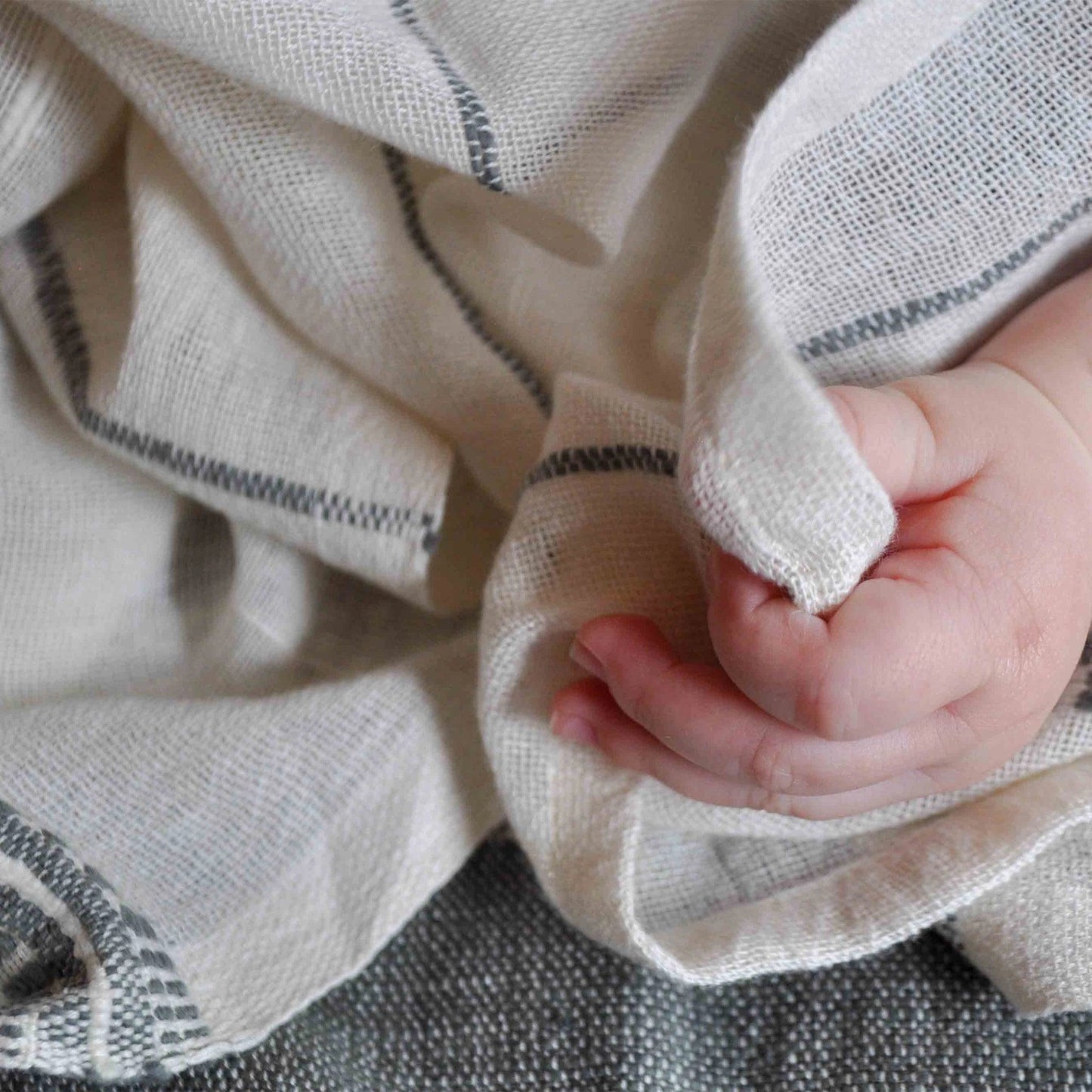 Cotton Muslin Blanket Set 2 - Lali Gray Blue