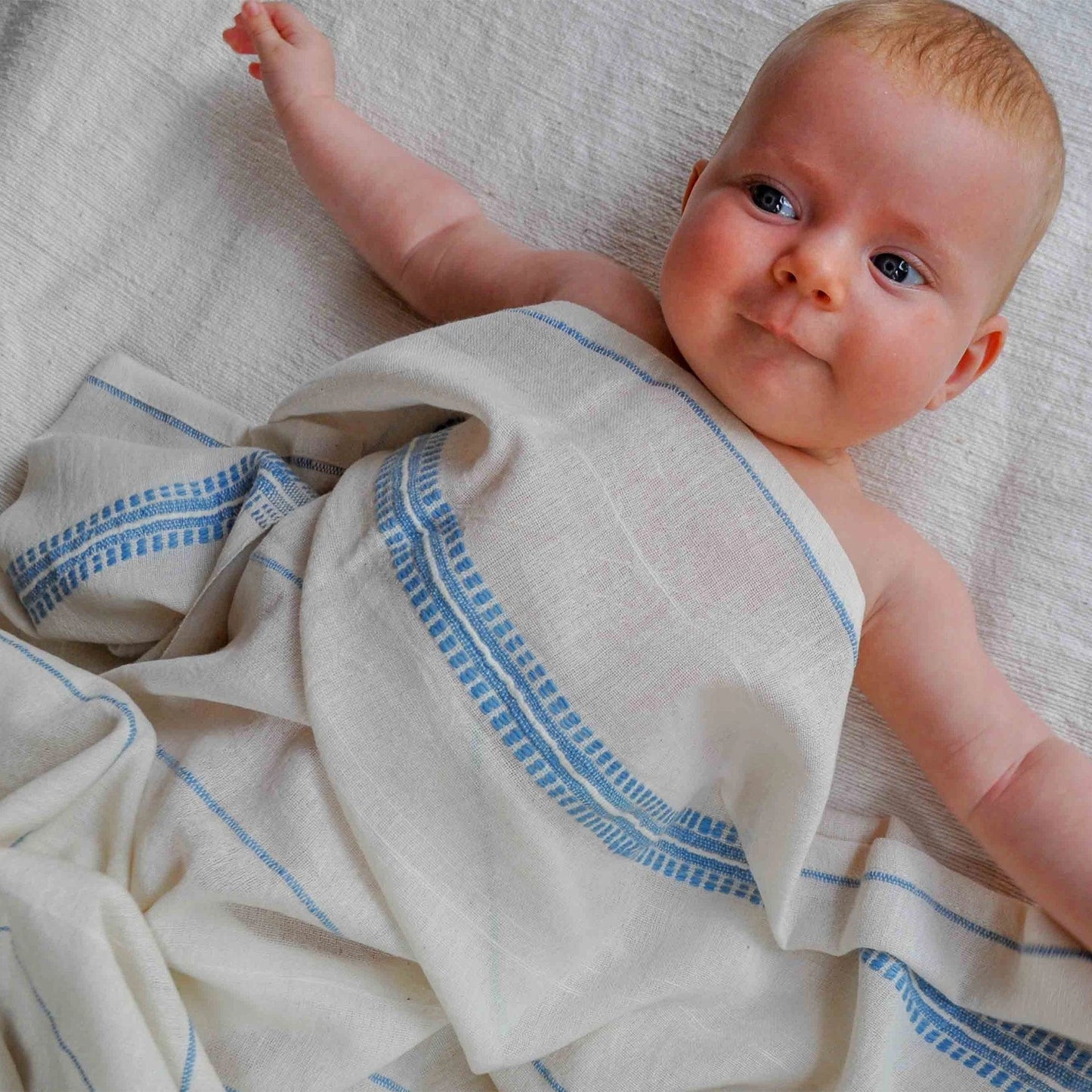 Cotton Muslin Blanket Set 2 - Lali Gray Blue