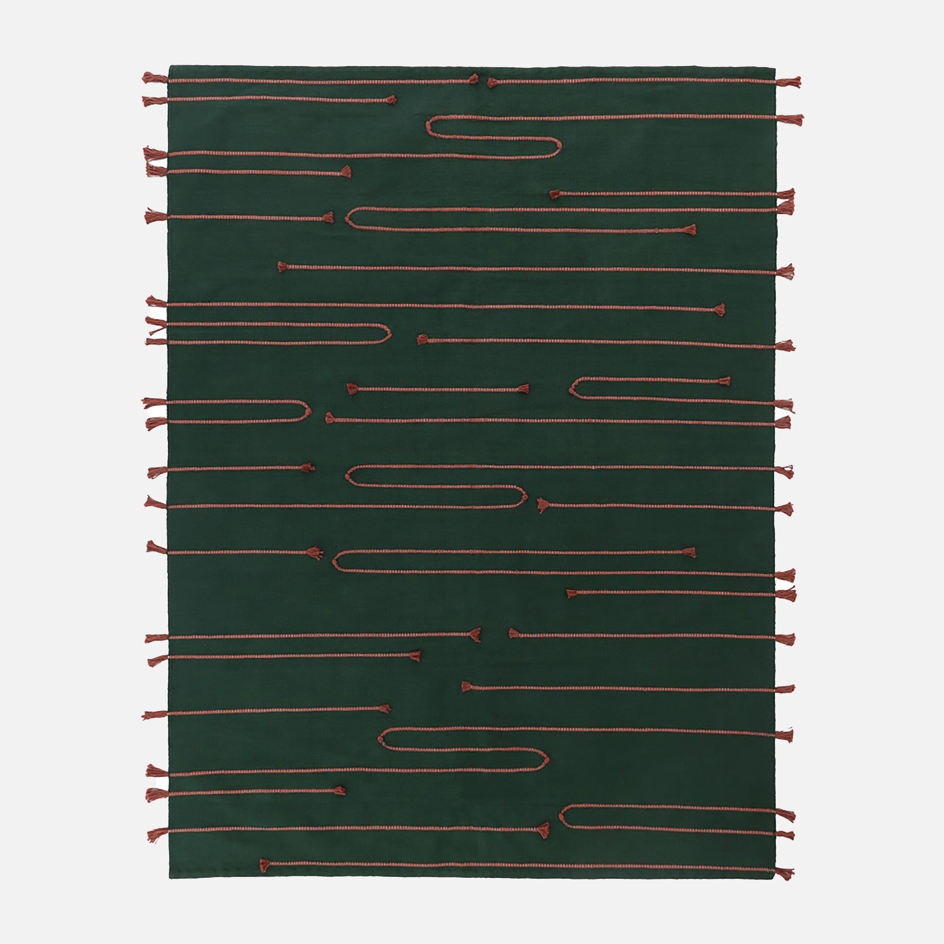 dark green rug
