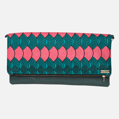 Funky Purses Ankara Turquoise Leather