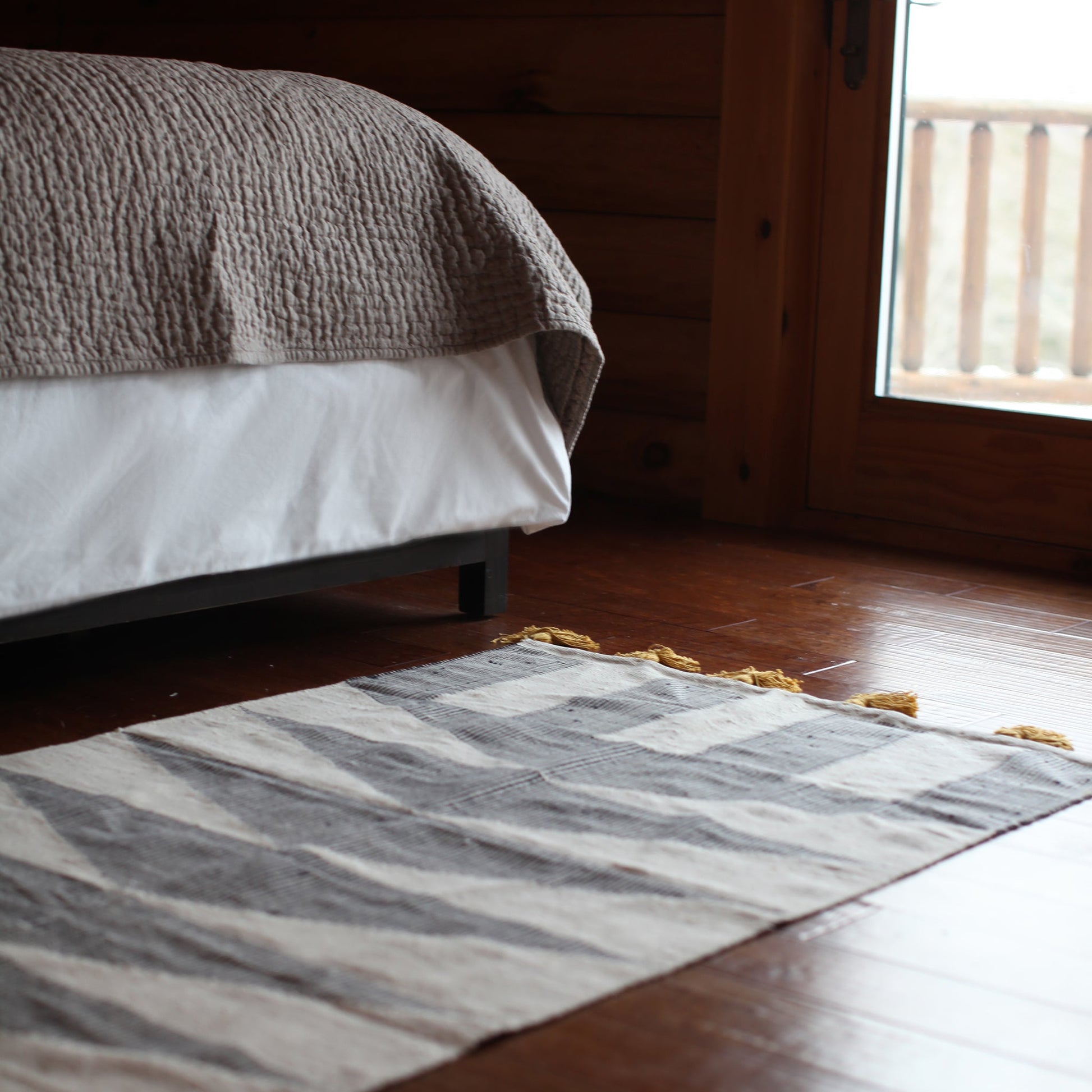 gray rug