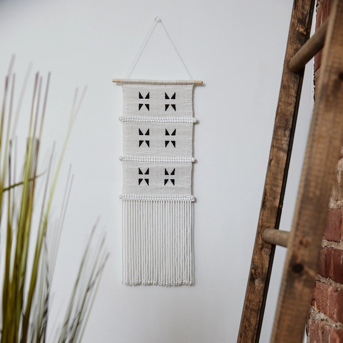 large white textured wall art
