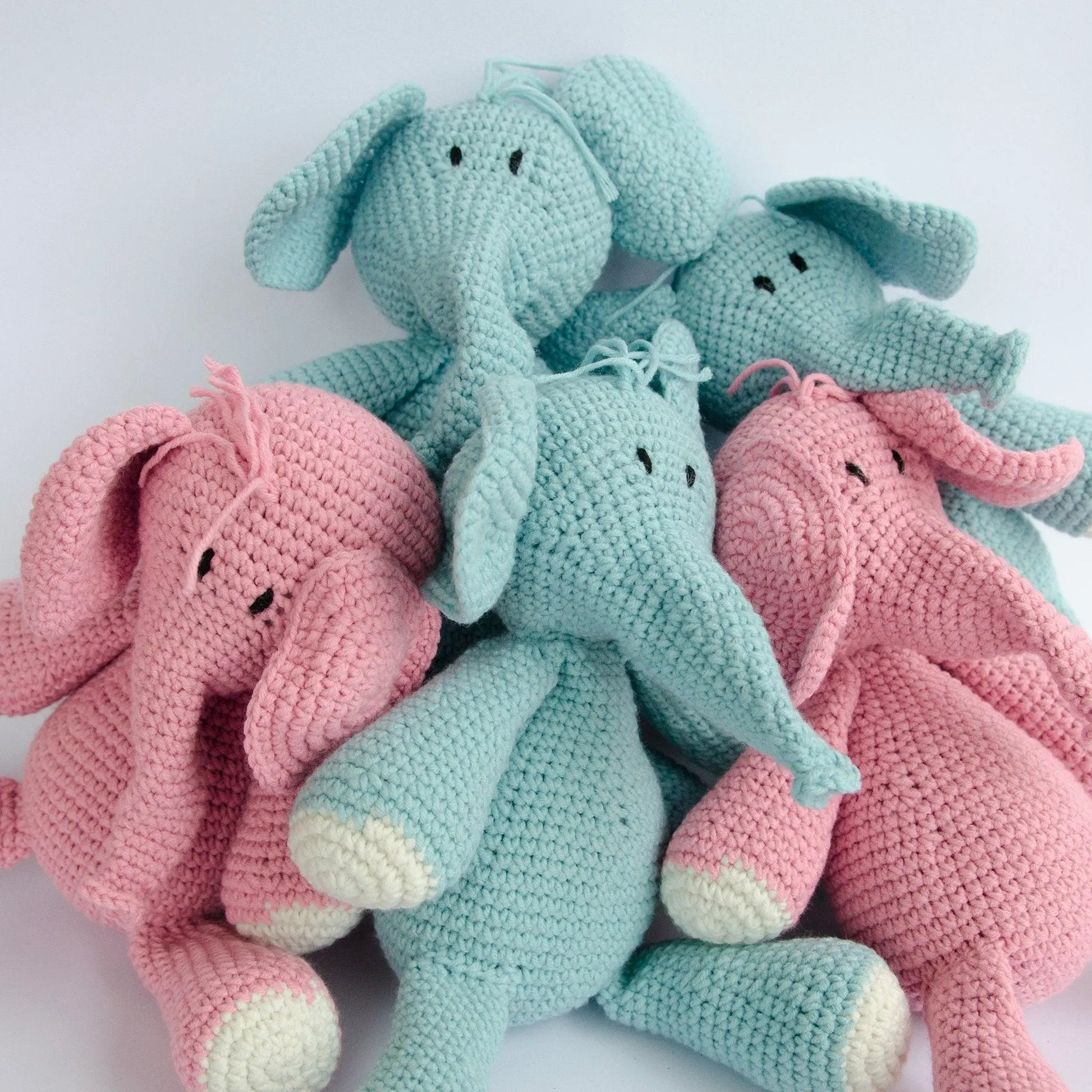 Ndlovu Blue Hand Crochet Elephant Toy
