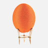 Orange Beaded Ostrich Egg Decor