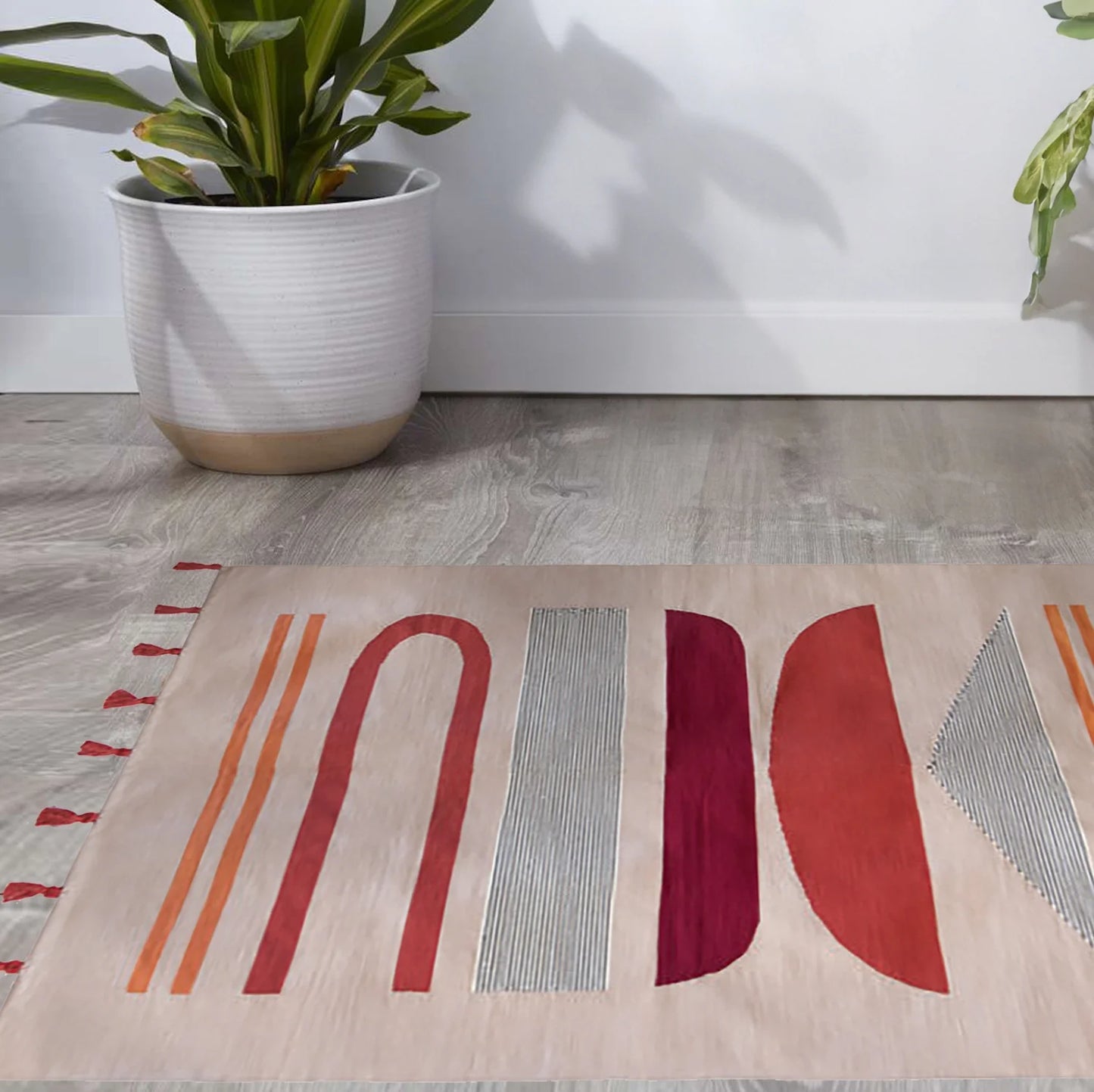 orange area rug
