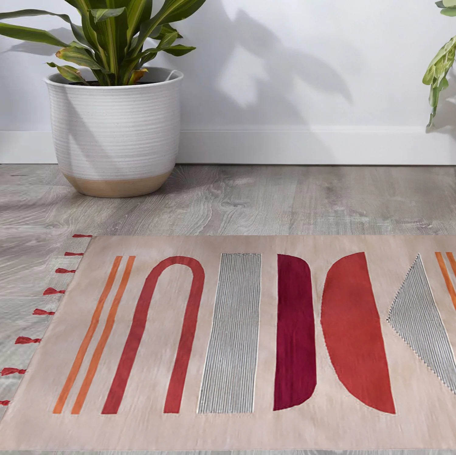 orange area rug
