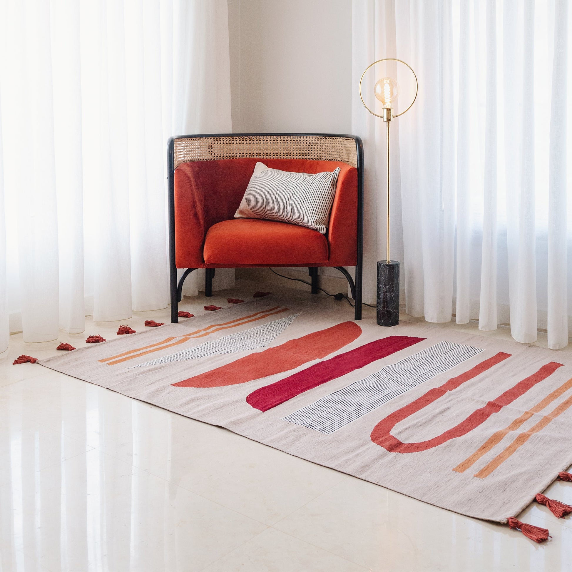 orange rug