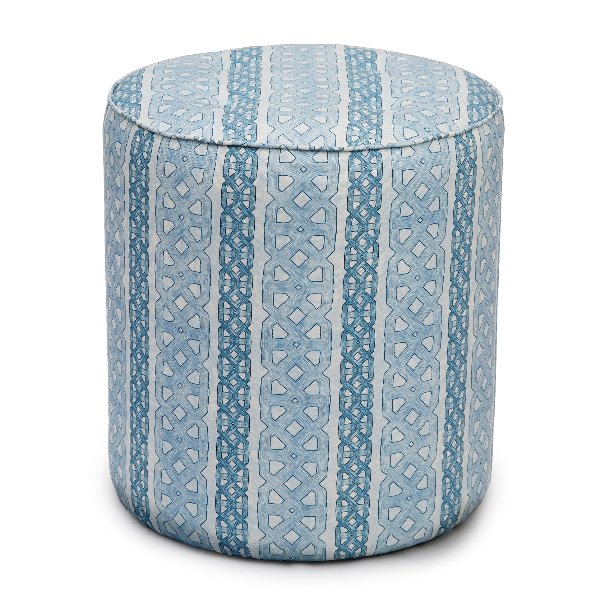 striped ottoman