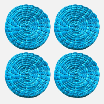 Teal Unique Drink Coasters 4 Set