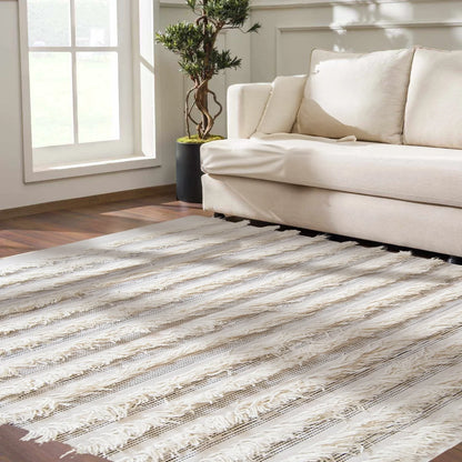 white rug