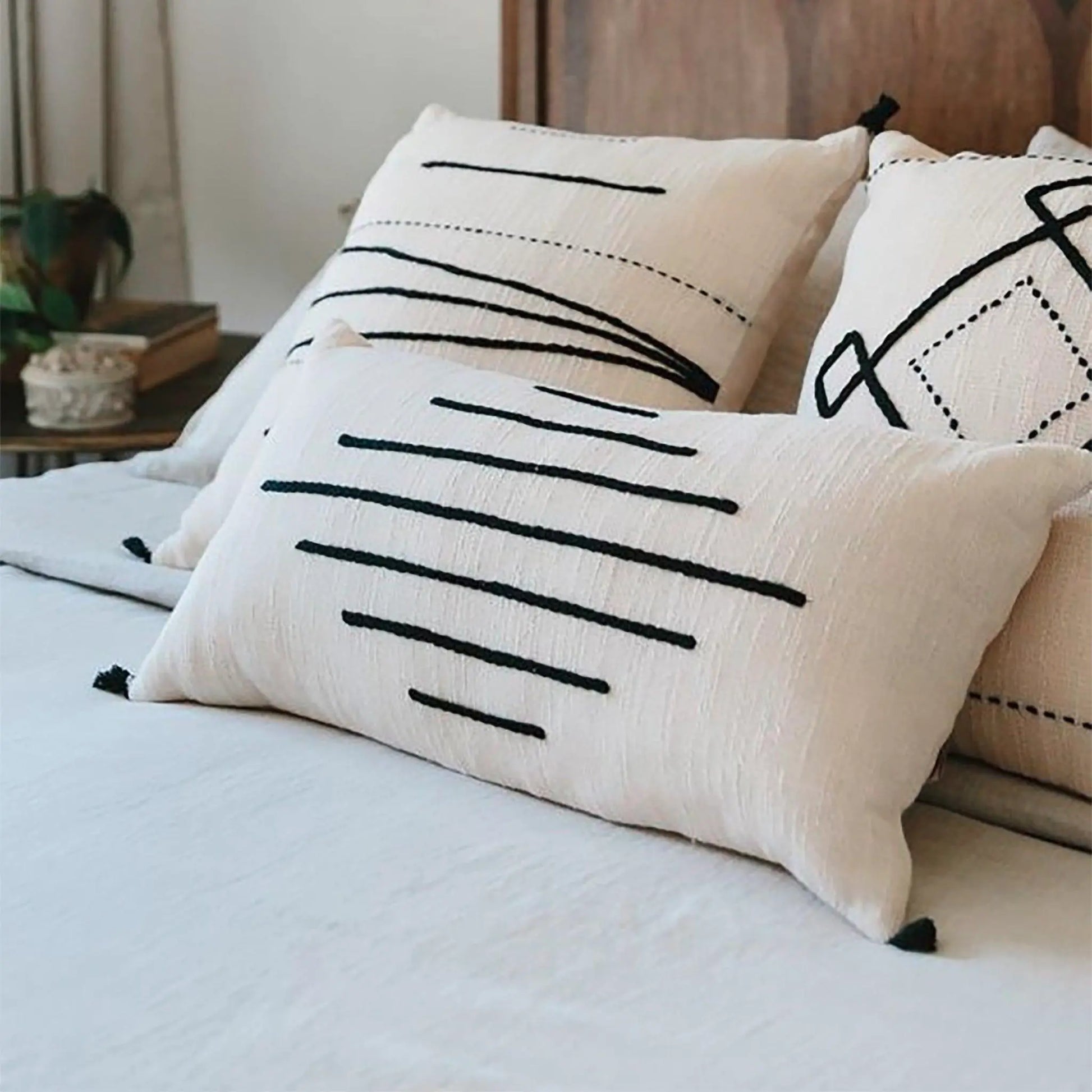Zazi Cream Lumbar Pillow